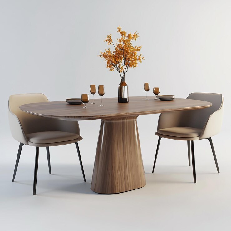 3D Table Icon Central Piece for Dining Room Illustration Logo