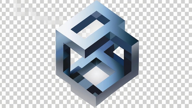a 3d cube with the letter s on it
