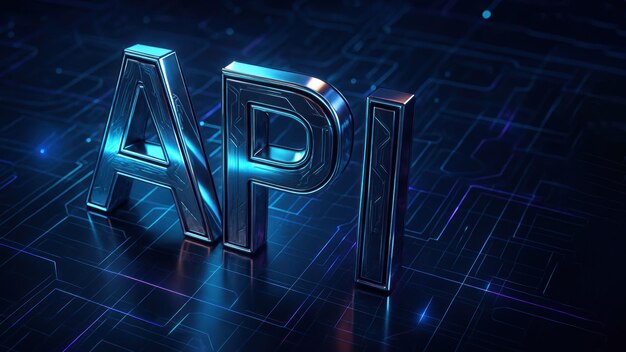 A api sits in a cyberpunk grid bathed in neon light evokes application programming interface in a digital world of api programming complexity