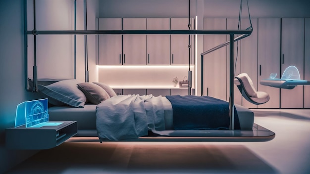 a bed with a white sheet that says quot night time quot
