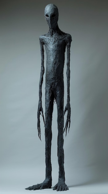 a black figure with a black silhouette of a monster
