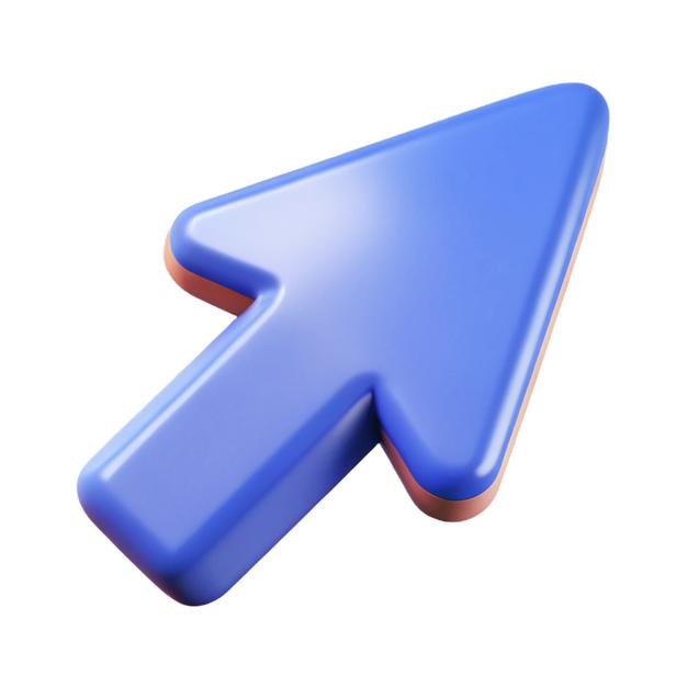 a blue arrow pointing to the left with the word arrow on the right