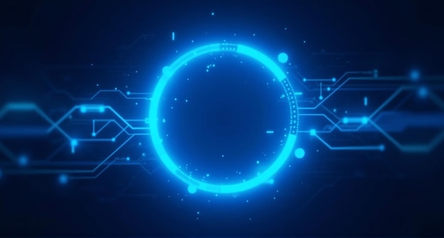 a blue circle with a circle on it and a blue background with a circle in the center