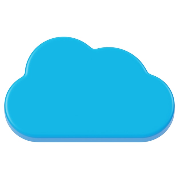 a blue cloud that is on a white background