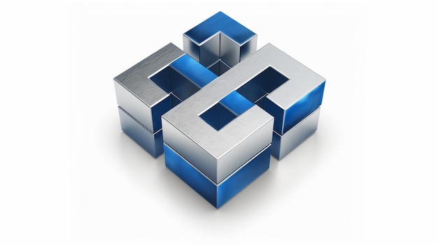a blue cube with the letter f on it