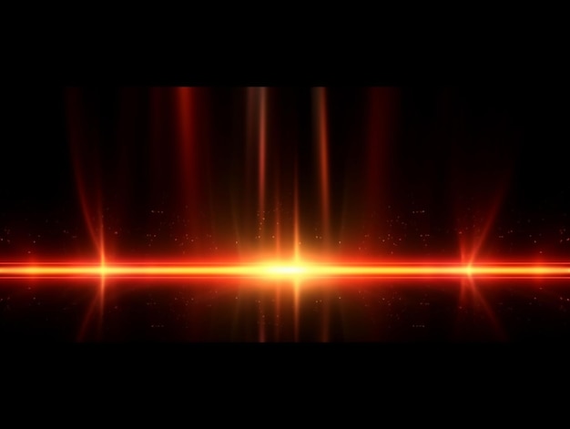 a close up of a bright light shining on a black background generative ai