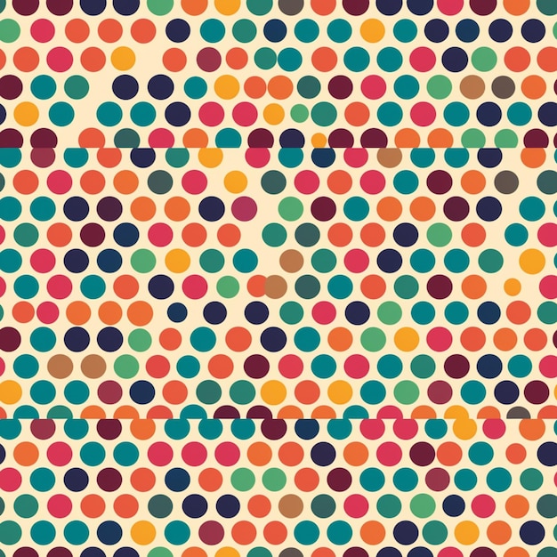 a close up of a colorful polka dot pattern on a beige background generative ai