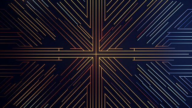 a close up of a computer screen with a pattern of lines generative ai