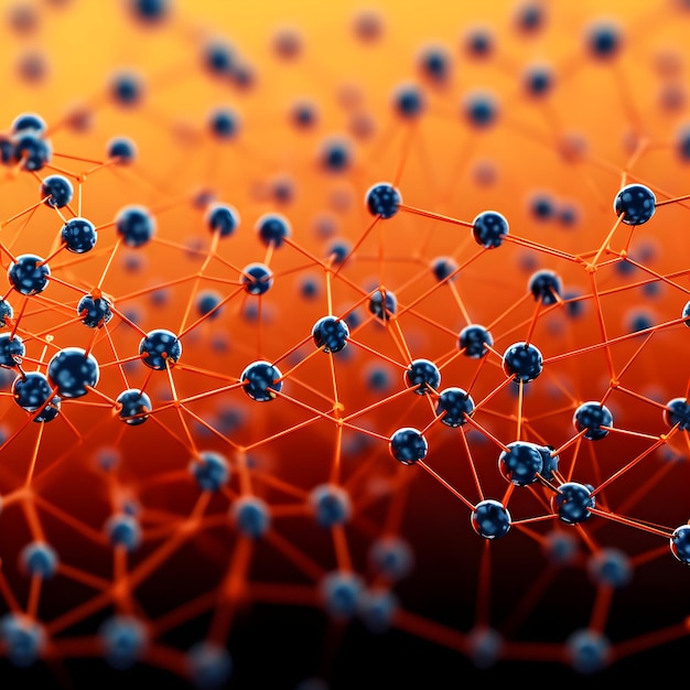 A close up of a network