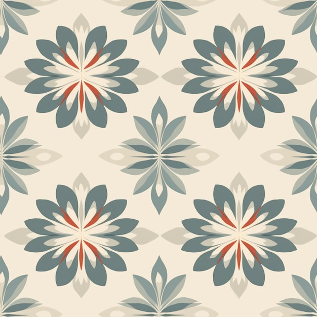 a close up of a pattern of flowers on a white background generative ai
