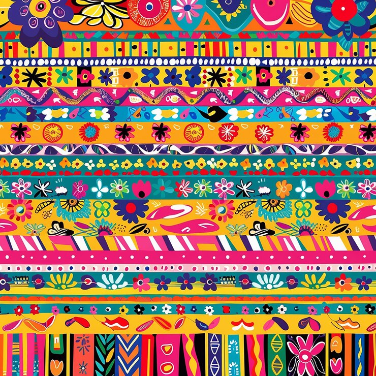 Fotografie a colorful display of colorful designs with the word quot x quot on it