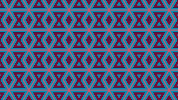 A colorful pattern with triangles and a geometrical design.