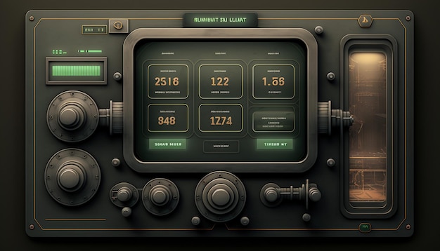 A digital display of the control panel of a machine with the number of options on it.