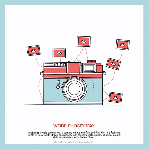 a drawing of a camera with a picture of a picture of a camera