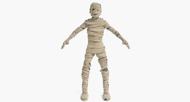 a figure of a man with a bandaged arm