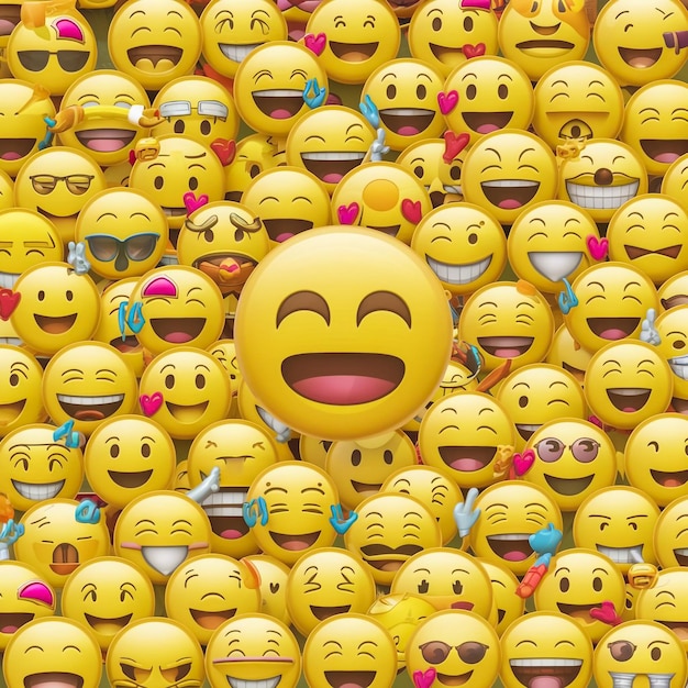 a group of people with many faces that say quot happy quot