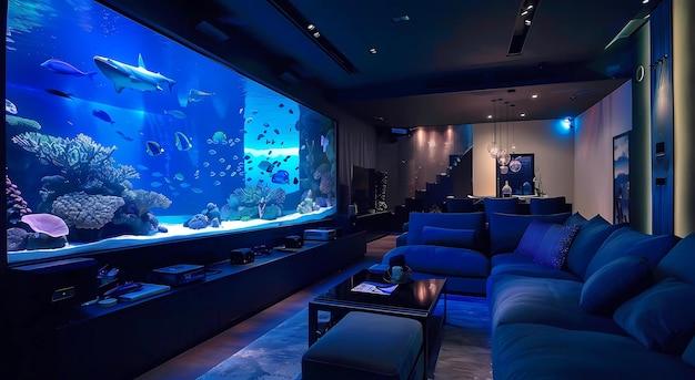 A large aquarium in the living room