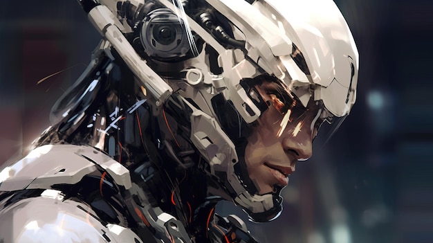 A man wearing a robot garment Generative AI Art