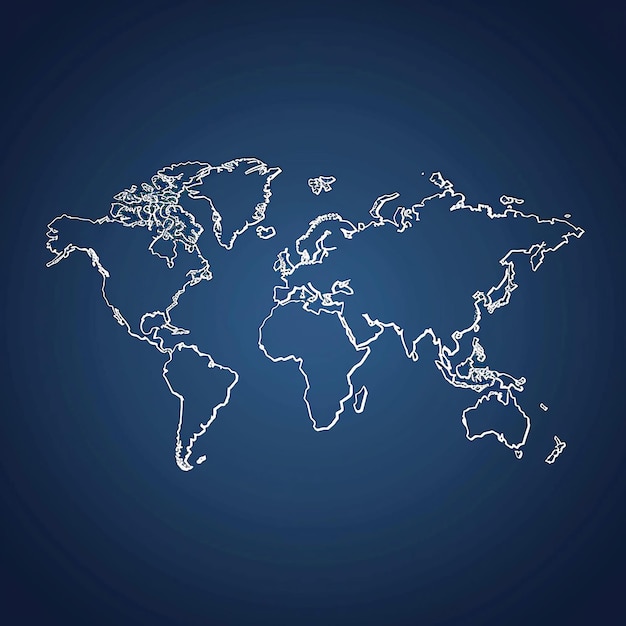 a map of the world with the word  t  on it