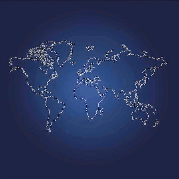 a map of the world with the words  the world  on it