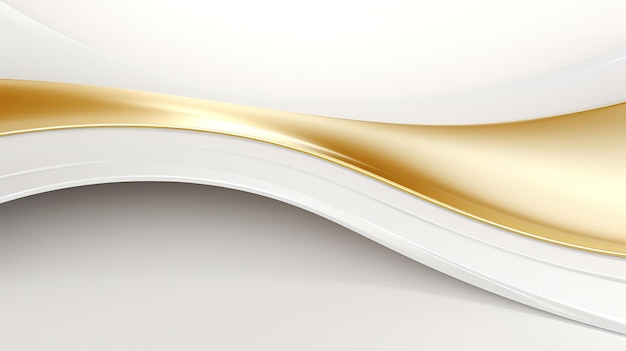 A modern and simple background smooth white gold curves