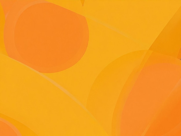 a painting of orange circles with a yellow background