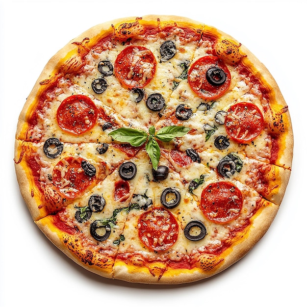a pizza with olives and olives on it