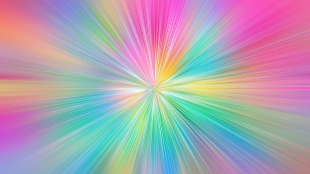 A rainbow colored background with a rainbow colored light burst.