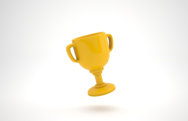 A trophy is a tangible, durable reminder of a specific achievement. A white 3d trophy with lemon bac