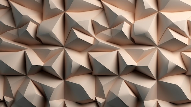 a wall with a pattern of triangles on it