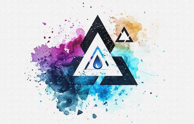 a white triangle with the word  a  on it