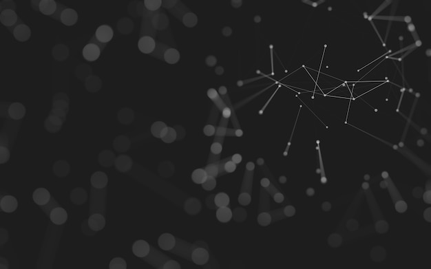 abstract background. molecules technology with polygonal shapes, connecting dots and lines. connection structure. big data visualization.