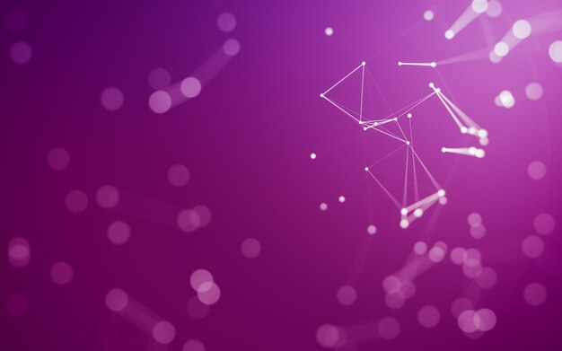 abstract background molecules technology with polygonal shapes connecting dots and lines connection structure big data visualization
