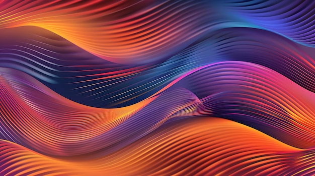abstract background with smooth wavy lines in purple and pink colors