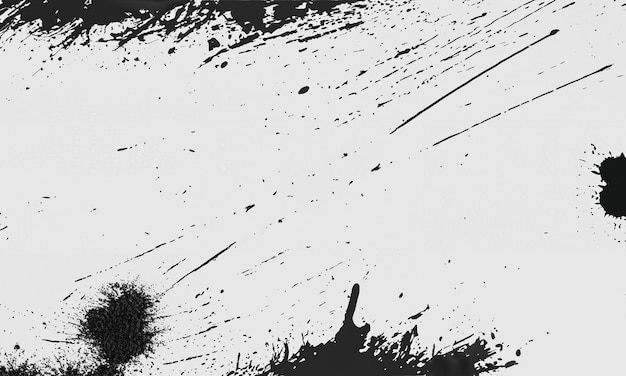 abstract black paint splatter on white background