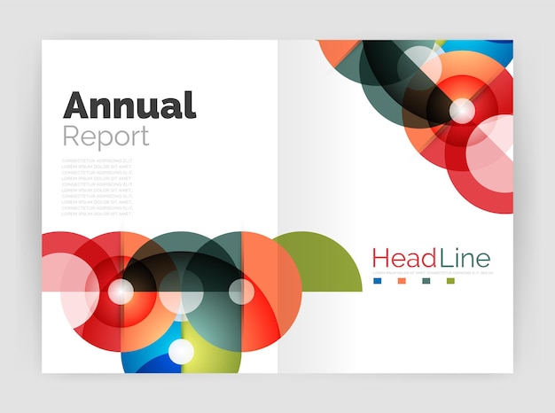 Abstract circles annual report covers
