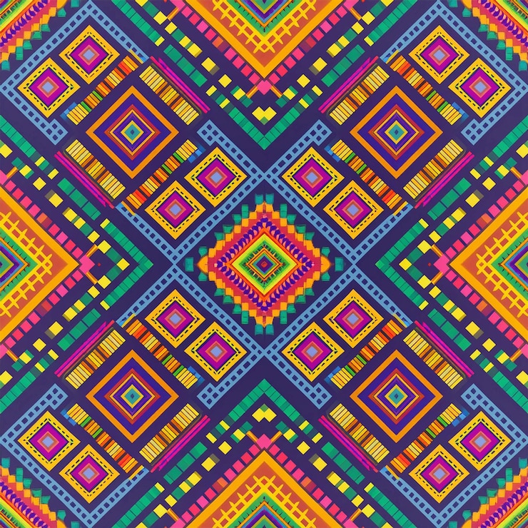Fotografie abstract colorful ethnic pattern