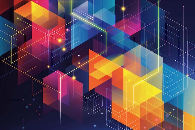 Abstract colorful geometric background