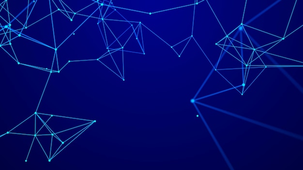 abstract communication background with connecting dots and lines plexus effect 3d