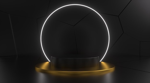 abstract dark platform podium product presentation backdrop