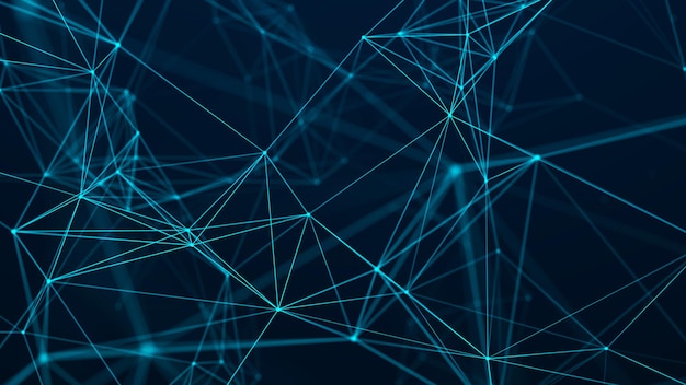 abstract digital background big data visualization network connection structure science background 3d rendering