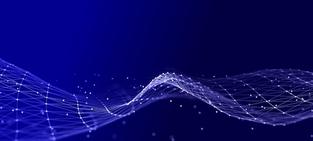 abstract digital background made of dots and lines big data 3d rendering