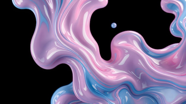 Abstract Fluid Art with Swirling Colors
