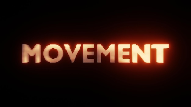 abstract glowing text movement fiery digital typography