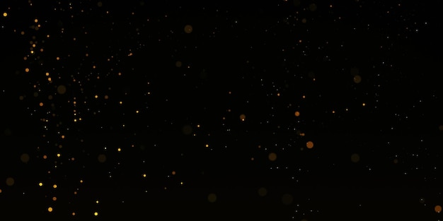 Abstract gold bokeh defocus by neon lights blur background..