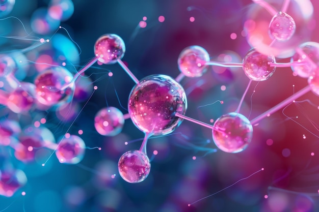 Abstract molecule structure research in molecular chemistry