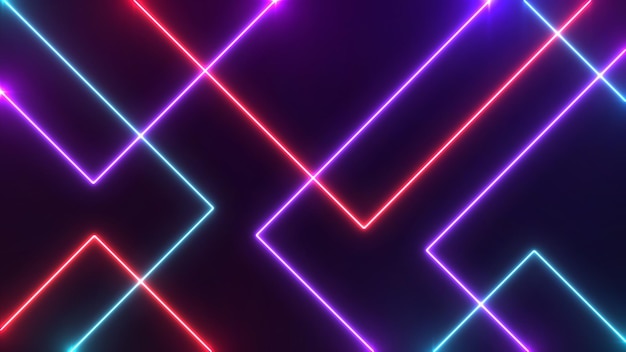 Abstract Neon bright colored on black background