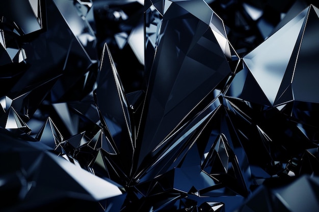 Abstract polygonal mesh pattern backdrop with crystal effect