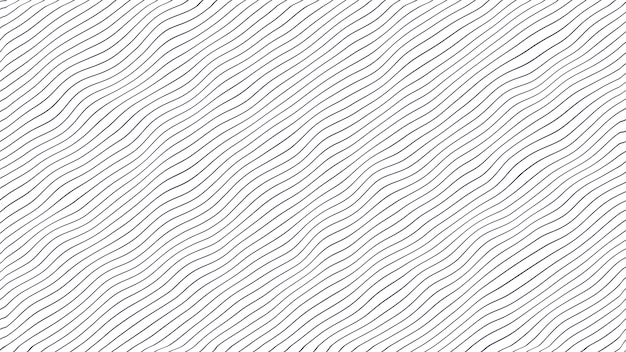 Abstract striped design background with waving black lines pattern white background