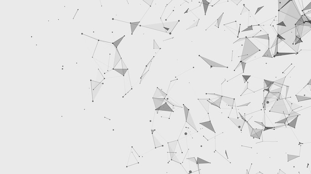 Abstract technology background Plexus effect Abstract polygonal background with connecting dots and lines Connection technology background 3D rendering